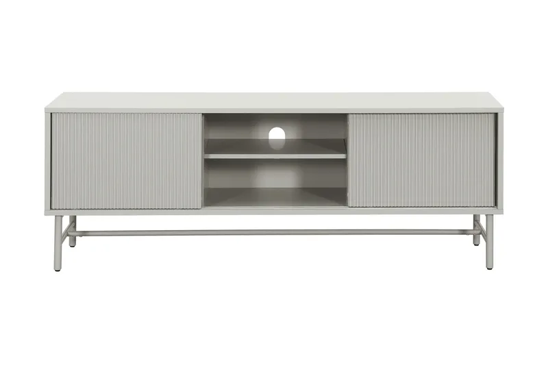 Matterhorn Smal TV-bænk med opbevaring 40 cm dyb 157 cm bred 58 cm høj - Beige - Møbler - TV borde & mediemøbler - TV-borde