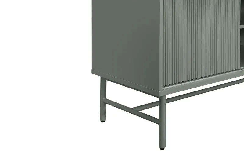 Matterhorn Smal TV-bænk med opbevaring 40 cm dyb 157 cm bred 58 cm høj - Grøn - Møbler - TV borde & mediemøbler - TV-borde