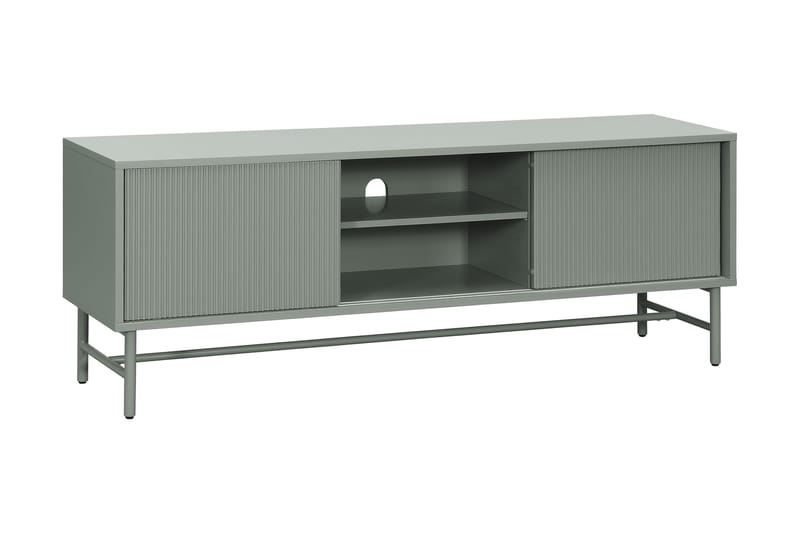 Matterhorn Smal TV-bænk med opbevaring 40 cm dyb 157 cm bred 58 cm høj - Grøn - Møbler - TV borde & mediemøbler - TV-borde