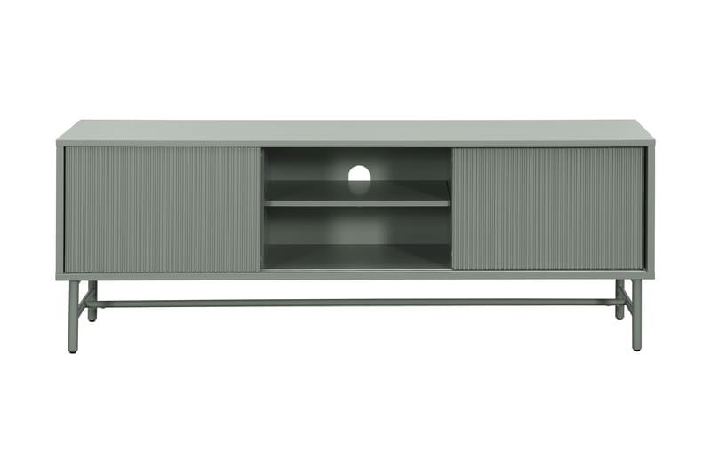 Matterhorn Smal TV-bænk med opbevaring 40 cm dyb 157 cm bred 58 cm høj - Grøn - Møbler - TV borde & mediemøbler - TV-borde