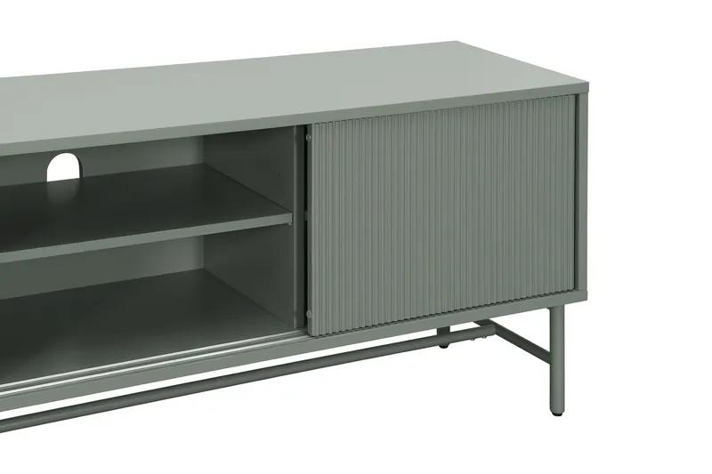 Matterhorn Smal TV-bænk med opbevaring 40 cm dyb 157 cm bred 58 cm høj - Grøn - Møbler - TV borde & mediemøbler - TV-borde