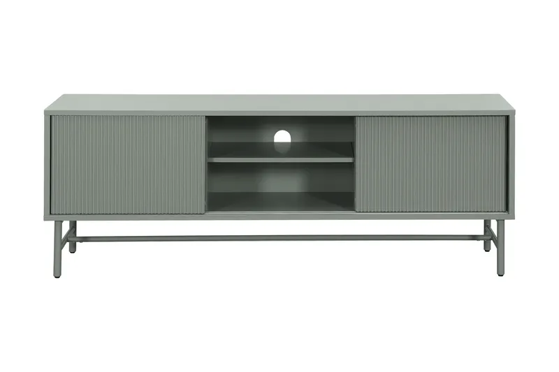 Matterhorn Smal TV-bænk med opbevaring 40 cm dyb 157 cm bred 58 cm høj - Grøn - Møbler - TV borde & mediemøbler - TV-borde