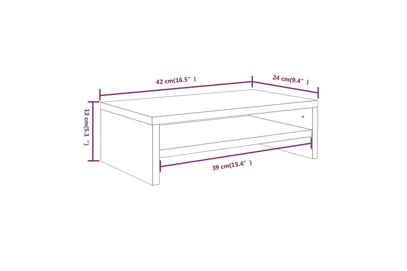 beBasic skærmstander 42x24x13 cm konstrueret træ grå sonoma-eg - GrÃ¥ - Møbler - TV borde & mediemøbler - Mediestativ & vægbeslag