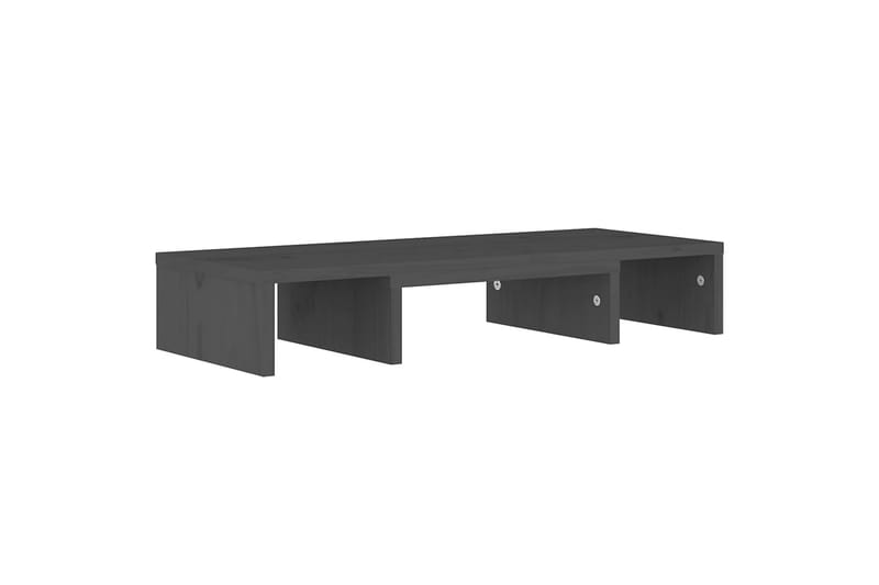 beBasic skærmstander 60x24x10,5 cm massivt fyrretræ grå - GrÃ¥ - Møbler - TV borde & mediemøbler - Mediestativ & vægbeslag
