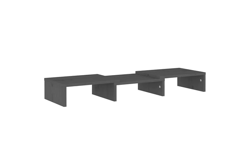 beBasic skærmstander 60x24x10,5 cm massivt fyrretræ grå - GrÃ¥ - Møbler - TV borde & mediemøbler - Mediestativ & vægbeslag