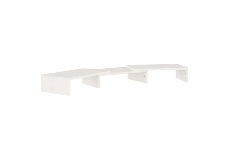 beBasic skærmstander 80x24x10,5 cm massivt fyrretræ hvid - Hvid - Møbler - TV borde & mediemøbler - Mediestativ & vægbeslag