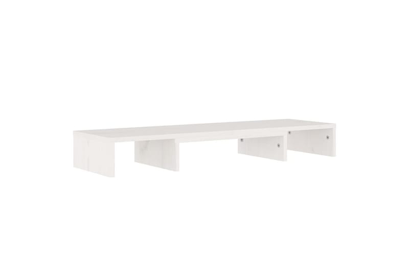 beBasic skærmstander 80x24x10,5 cm massivt fyrretræ hvid - Hvid - Møbler - TV borde & mediemøbler - Mediestativ & vægbeslag