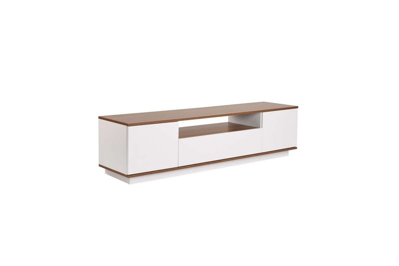Meni Tv-bænk 180 cm - Hvid/Brun - Møbler - TV borde & mediemøbler - TV-borde