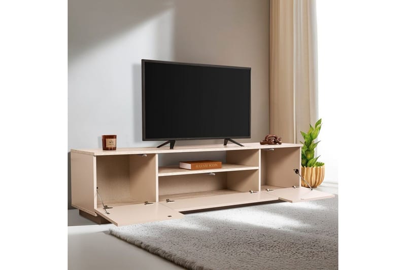 Meni Tv-bænk 180 cm - Mørk brun/Taupe - Møbler - TV borde & mediemøbler - TV-borde