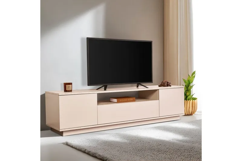 Meni Tv-bænk 180 cm - Mørk brun/Taupe - Møbler - TV borde & mediemøbler - TV-borde