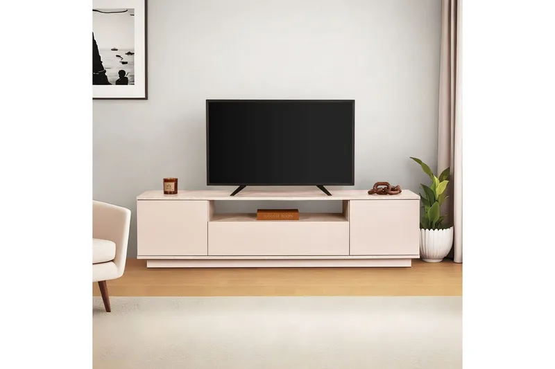 Meni Tv-bænk 180 cm - Mørk brun/Taupe - Møbler - TV borde & mediemøbler - TV-borde