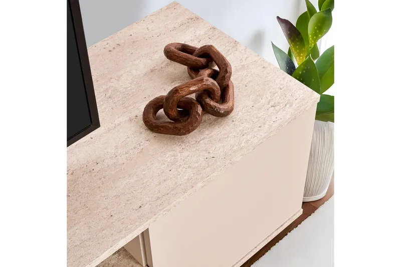 Meni Tv-bænk 180 cm - Mørk brun/Taupe - Møbler - TV borde & mediemøbler - TV-borde