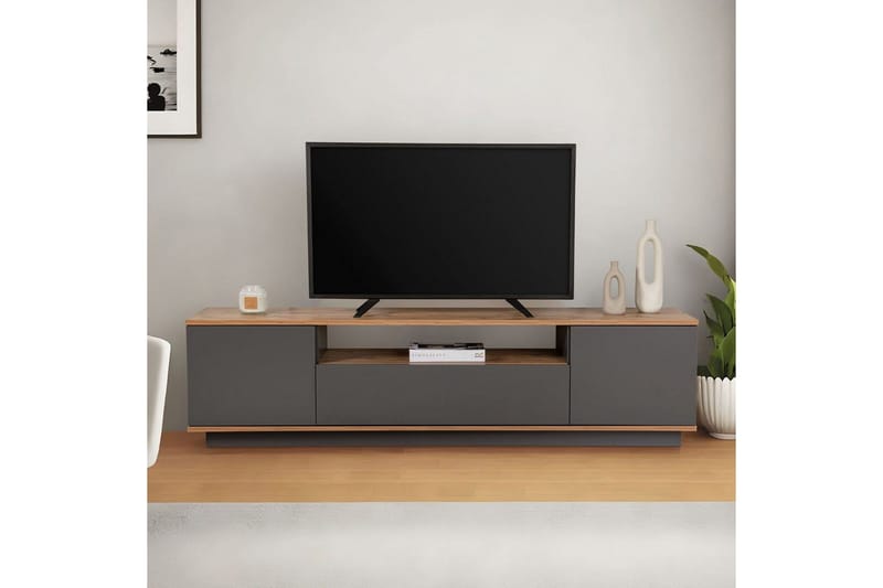 Meni Tv-bænk 180 cm - Natur/Antracit - Møbler - TV borde & mediemøbler - TV-borde