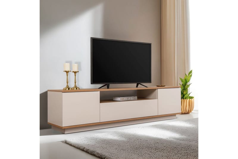 Meni Tv-bænk 180 cm - Natur/Gul - Møbler - TV borde & mediemøbler - TV-borde