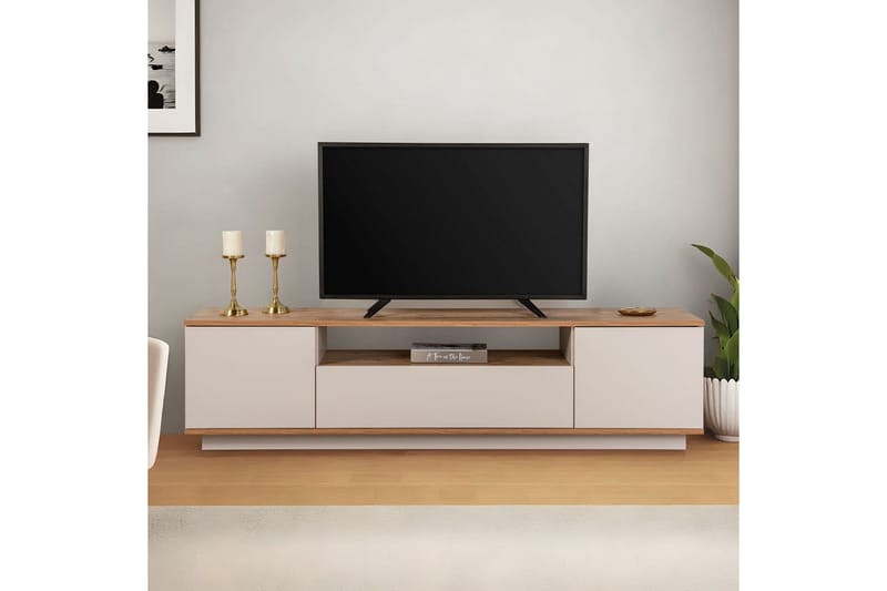 Meni Tv-bænk 180 cm - Natur/Gul - Møbler - TV borde & mediemøbler - TV-borde