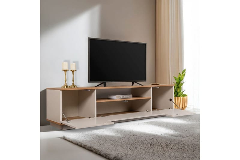 Meni Tv-bænk 180 cm - Natur/Gul - Møbler - TV borde & mediemøbler - TV-borde