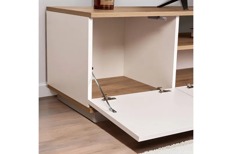 Meni Tv-bænk 180 cm - Natur/Hvid - Møbler - TV borde & mediemøbler - TV-borde