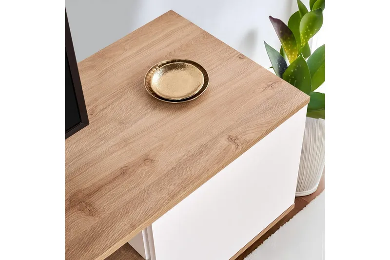 Meni Tv-bænk 180 cm - Natur/Hvid - Møbler - TV borde & mediemøbler - TV-borde