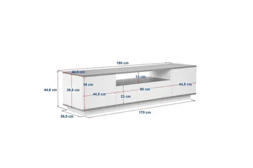 Meni Tv-bænk 180 cm - Natur/Hvid - Møbler - TV borde & mediemøbler - TV-borde