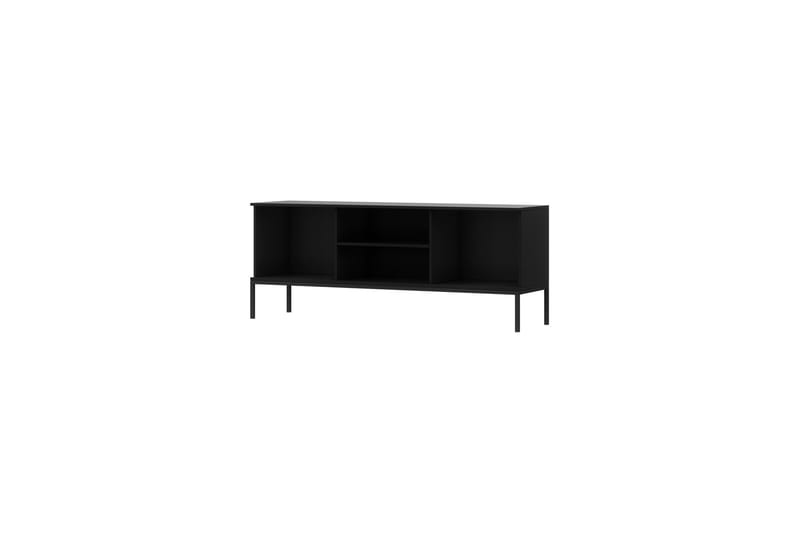 Meorati Gulvstående Tv-bord 150 cm med Opbevaring i Eg - Sort - Møbler - TV borde & mediemøbler - TV-borde