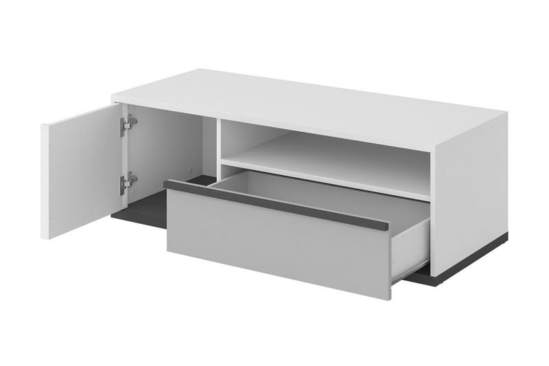 Metropolitan TV-bænk 120x50 cm - Hvid/Lysegrå/Sort - Møbler - TV borde & mediemøbler - TV-borde
