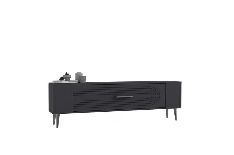 Mirel TV-bænk 120 cm, Antracit/Sølv