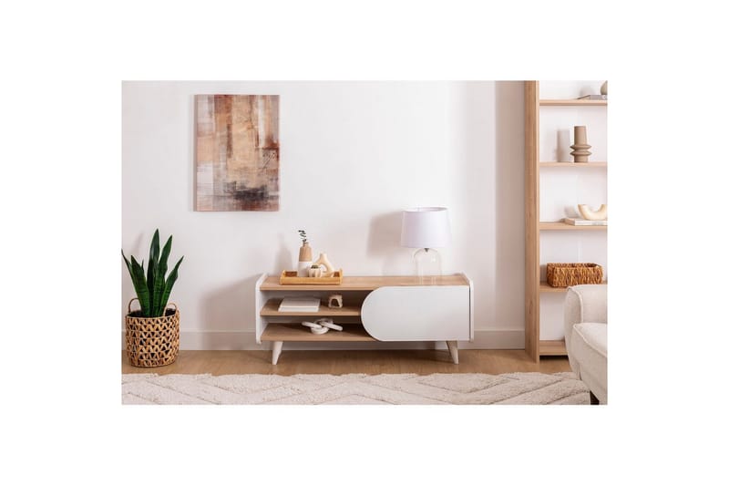 Mirra TV-bænk 120 cm - Blå/Hvid - Møbler - TV borde & mediemøbler - TV-borde