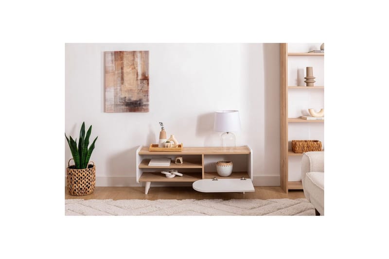 Mirra TV-bænk 120 cm - Blå/Hvid - Møbler - TV borde & mediemøbler - TV-borde