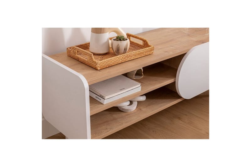 Mirra TV-bænk 120 cm - Blå/Hvid - Møbler - TV borde & mediemøbler - TV-borde