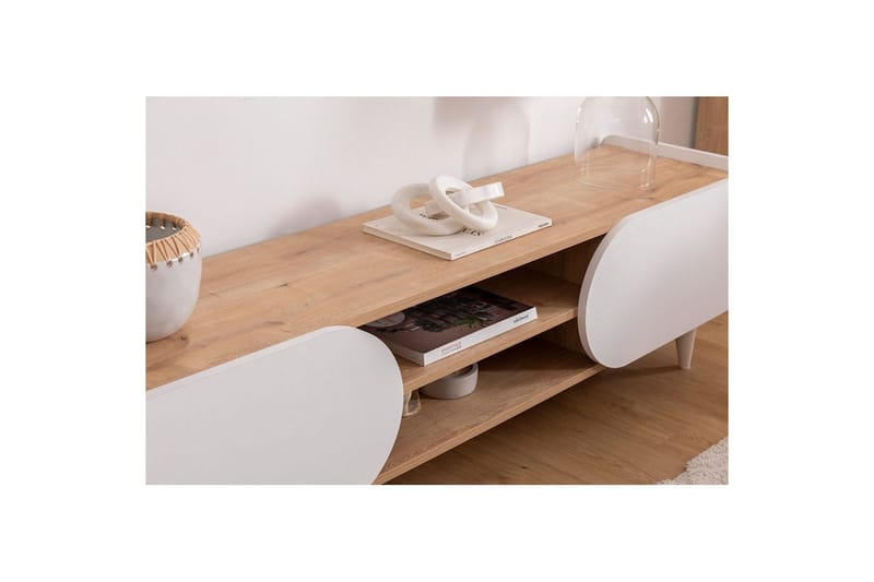 Mirra TV-bænk 160 cm - Blå/Hvid - Møbler - TV borde & mediemøbler - TV-borde