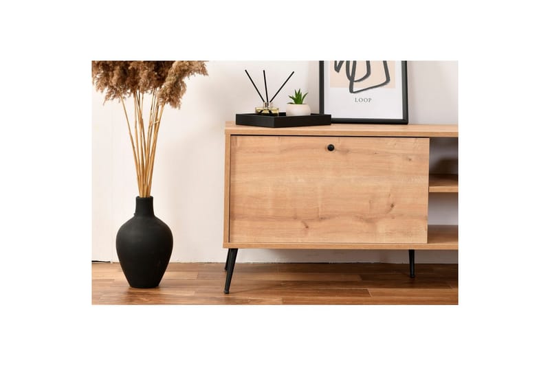 Mjudi Tv-bænk 55 cm - Lysfarvet træ - Møbler - TV borde & mediemøbler - TV-borde