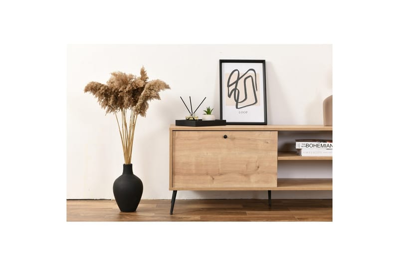 Mjudi Tv-bænk 55 cm - Lysfarvet træ - Møbler - TV borde & mediemøbler - TV-borde