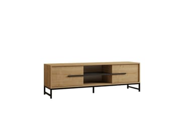 Mono Gulvstående TV-bænk 160 cm med Opbevaring i Eg - Beige - Møbler - TV borde & mediemøbler - TV-borde