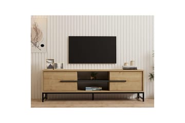 Mono Gulvstående TV-bænk 160 cm med Opbevaring i Eg - Beige - Møbler - TV borde & mediemøbler - TV-borde
