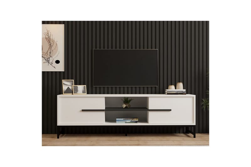 Mono tv-bænk 160 cm - Hvid - Møbler - TV borde & mediemøbler - TV-borde