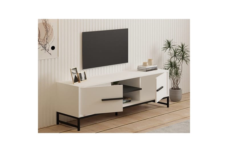 Mono tv-bænk 160 cm - Hvid - Møbler - TV borde & mediemøbler - TV-borde
