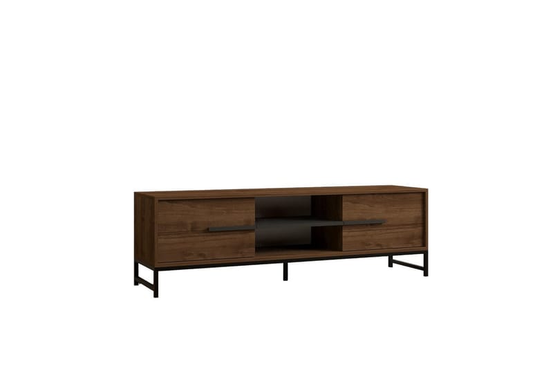 Mono tv-bænk 160 cm - Mørkfarvet træ - Møbler - TV borde & mediemøbler - TV-borde