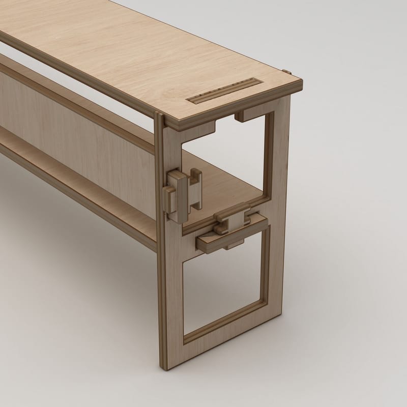 Mopira TV-bænk 220 cm - Naturtræ - Møbler - TV borde & mediemøbler - Mediestativ & vægbeslag