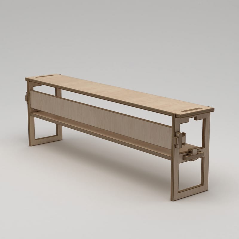 Mopira TV-bænk 220 cm - Naturtræ - Møbler - TV borde & mediemøbler - Mediestativ & vægbeslag