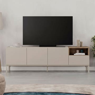 Morlen TV-bænk 180x55x41,8 cm - sandstone og naturlig eg - Møbler - TV borde & mediemøbler - TV-borde
