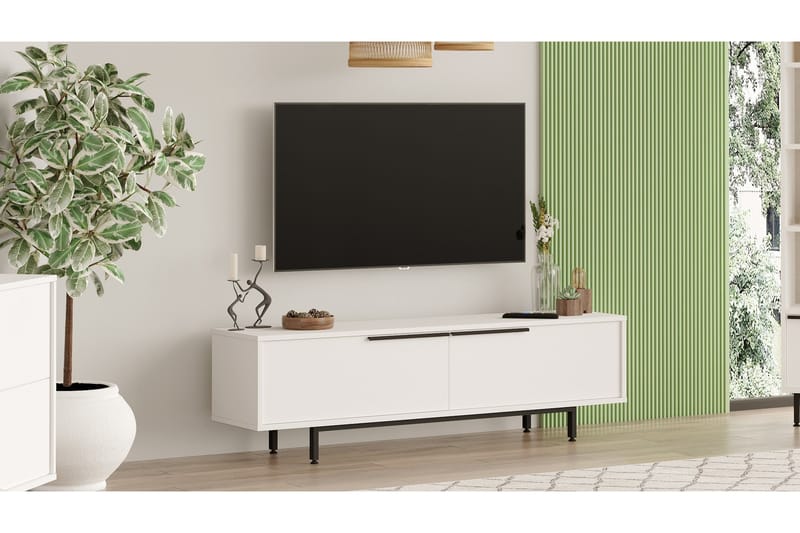 Munish TV-Bord 160 cm - Hvid - TV-borde