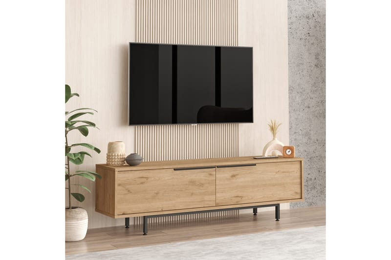 Munish TV-Bord 160 cm - Valnød finér - TV-borde