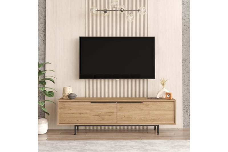 Munish TV-Bord 160 cm - Valnød finér - TV-borde