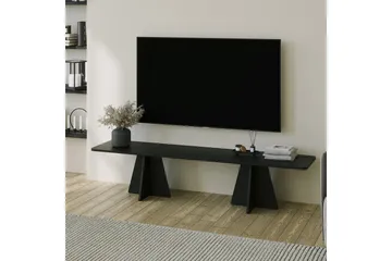 Munne Gulvstående Rektangulær TV-bænk 180 cm i Malet Træ - Sort - Møbler - TV borde & mediemøbler - TV-borde