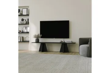 Munne Gulvstående Rektangulær TV-bænk 180 cm i Malet Træ - Sort - Møbler - TV borde & mediemøbler - TV-borde