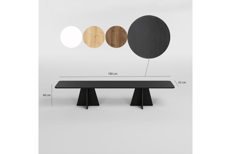 Munne Tv-bænk 180 cm - Sort - Møbler - TV borde & mediem�øbler - TV-borde