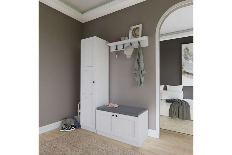 Nagouri TV-møbelsæt 130x35 cm - Hvid - Møbler - TV borde & mediemøbler - Tv-møbelsæt