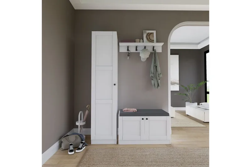 Nagouri TV-møbelsæt 130x35 cm - Hvid - Møbler - TV borde & mediemøbler - Tv-møbelsæt