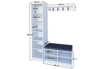 Nagouri TV-møbelsæt 130x35 cm - Hvid - Møbler - TV borde & mediemøbler - Tv-møbelsæt