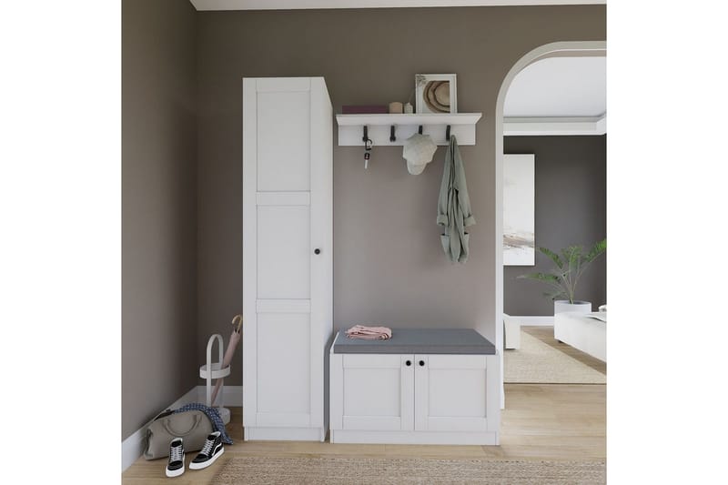 Nagouri TV-møbelsæt 130x35 cm - Hvid - Møbler - TV borde & mediemøbler - Tv-møbelsæt